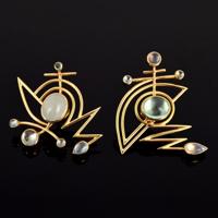 Wendy Ramshaw Yellow Gold, Moonstone Earrings - Sold for $15,600 on 05-25-2019 (Lot 144).jpg